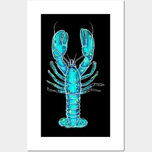 Blue lobster Posters and Art